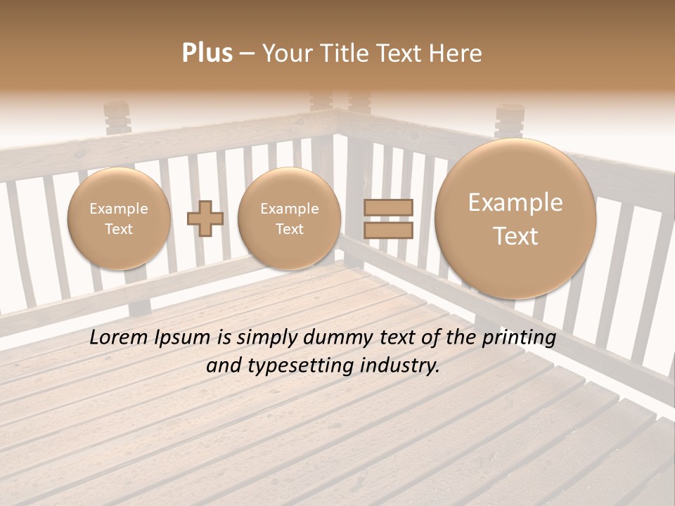 A Deck Isolated On A White Background PowerPoint Template