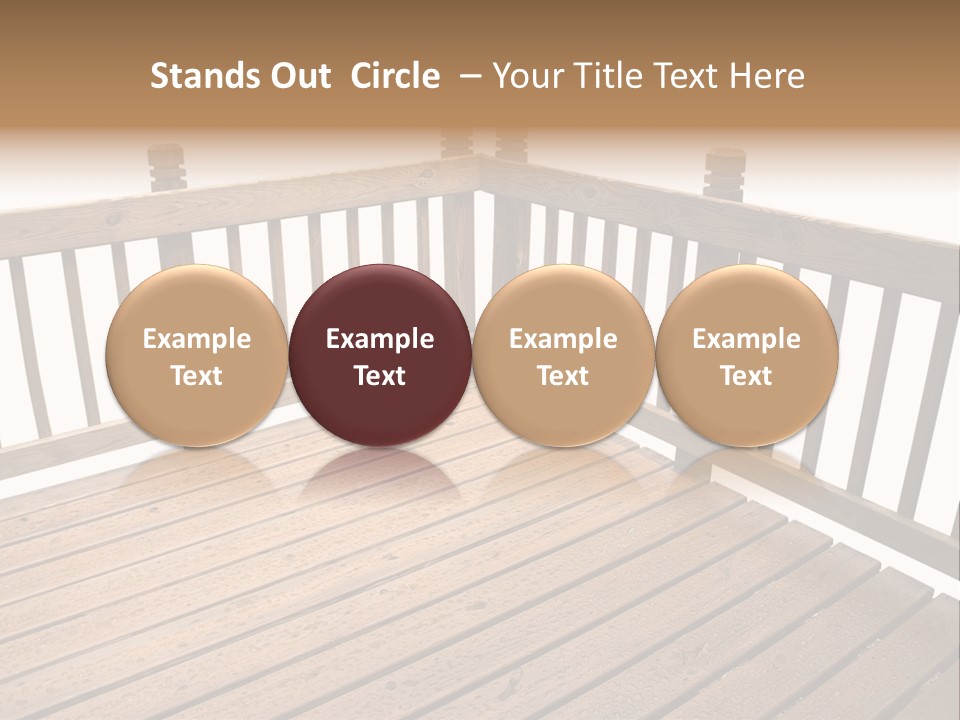 A Deck Isolated On A White Background PowerPoint Template