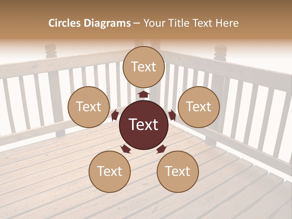 A Deck Isolated On A White Background PowerPoint Template