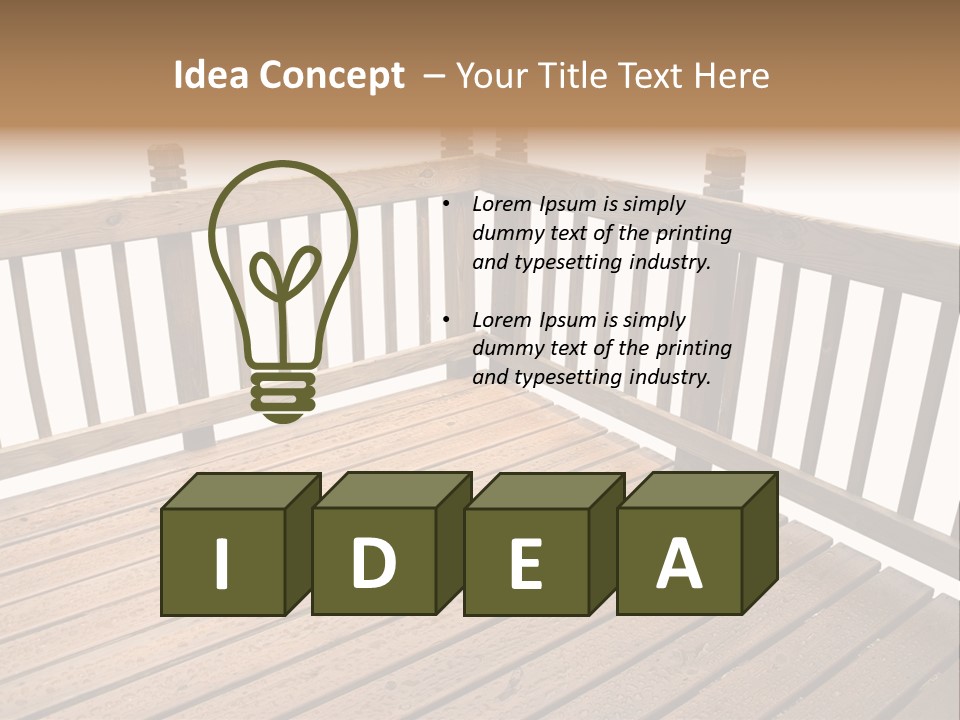 A Deck Isolated On A White Background PowerPoint Template