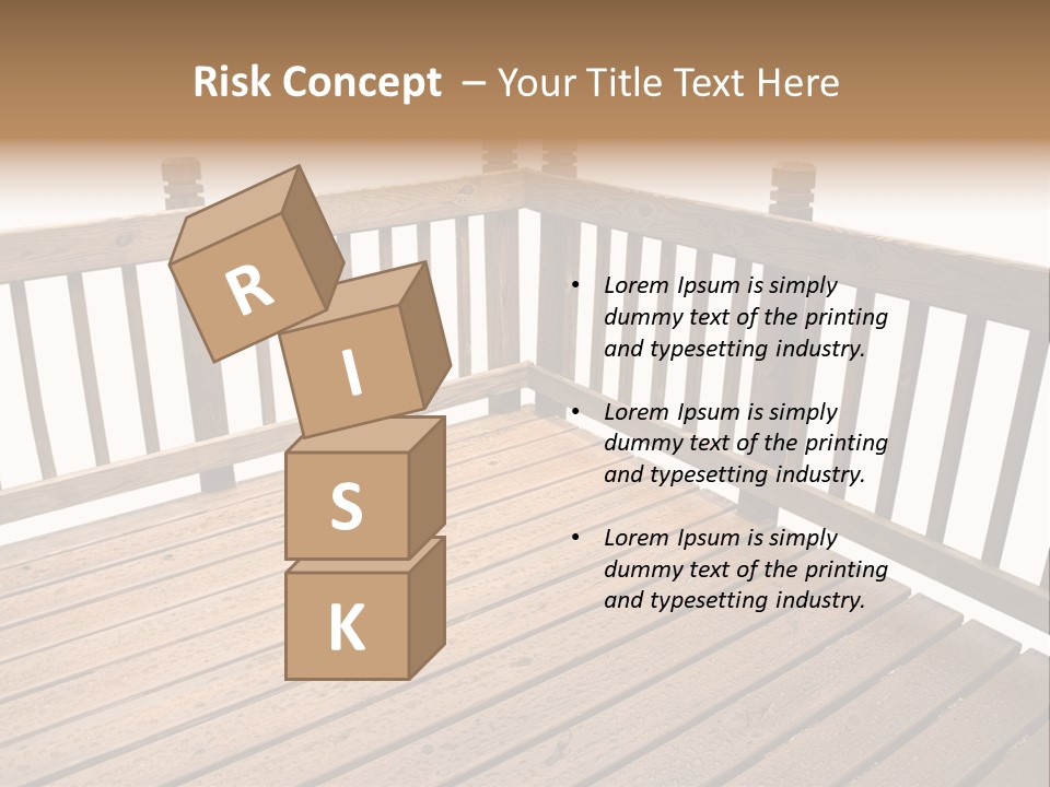 A Deck Isolated On A White Background PowerPoint Template