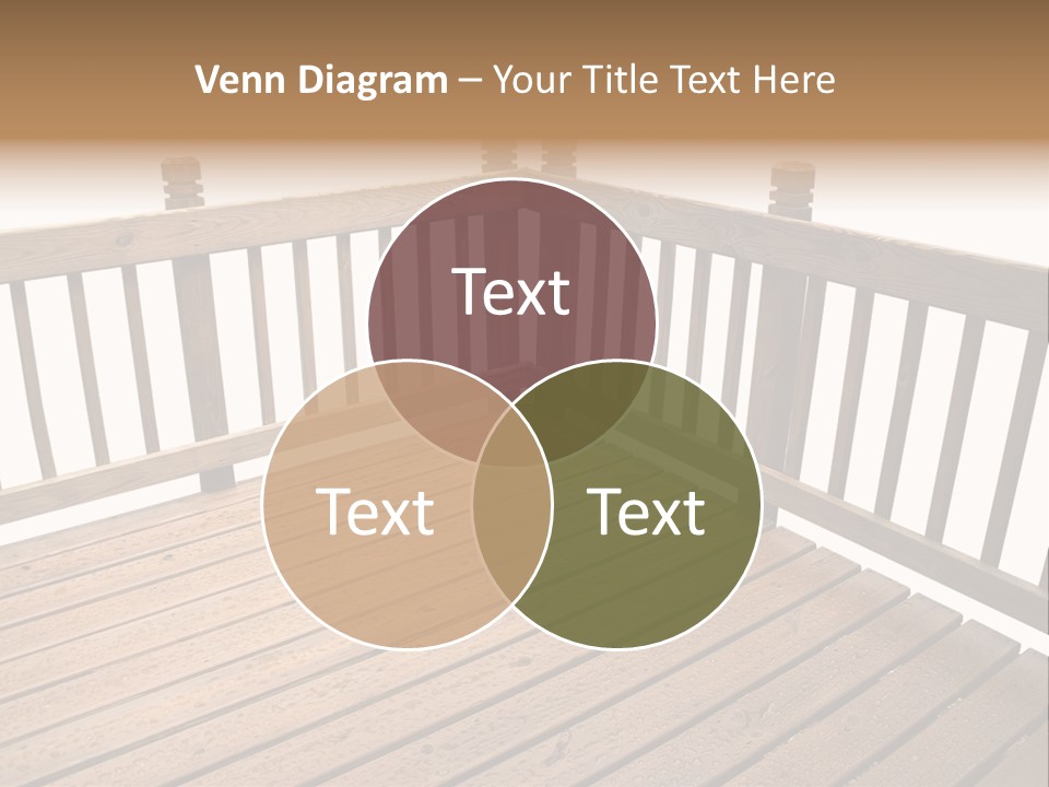 A Deck Isolated On A White Background PowerPoint Template