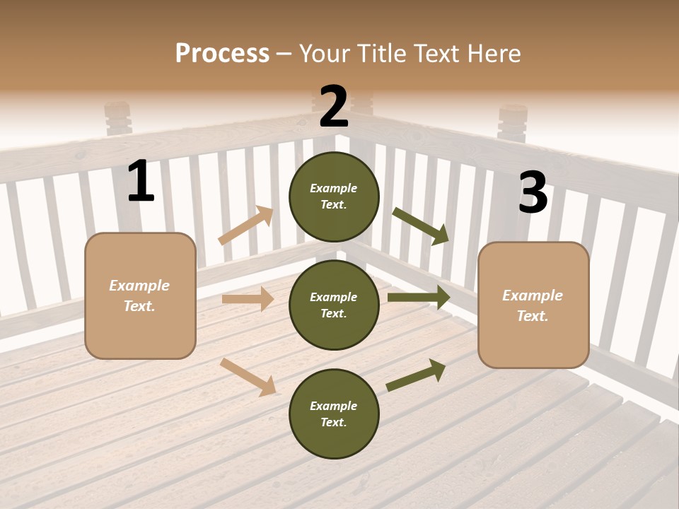 A Deck Isolated On A White Background PowerPoint Template