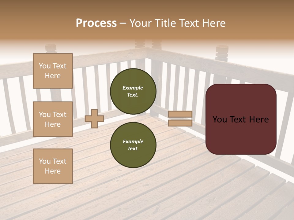 A Deck Isolated On A White Background PowerPoint Template