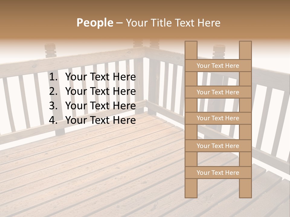 A Deck Isolated On A White Background PowerPoint Template