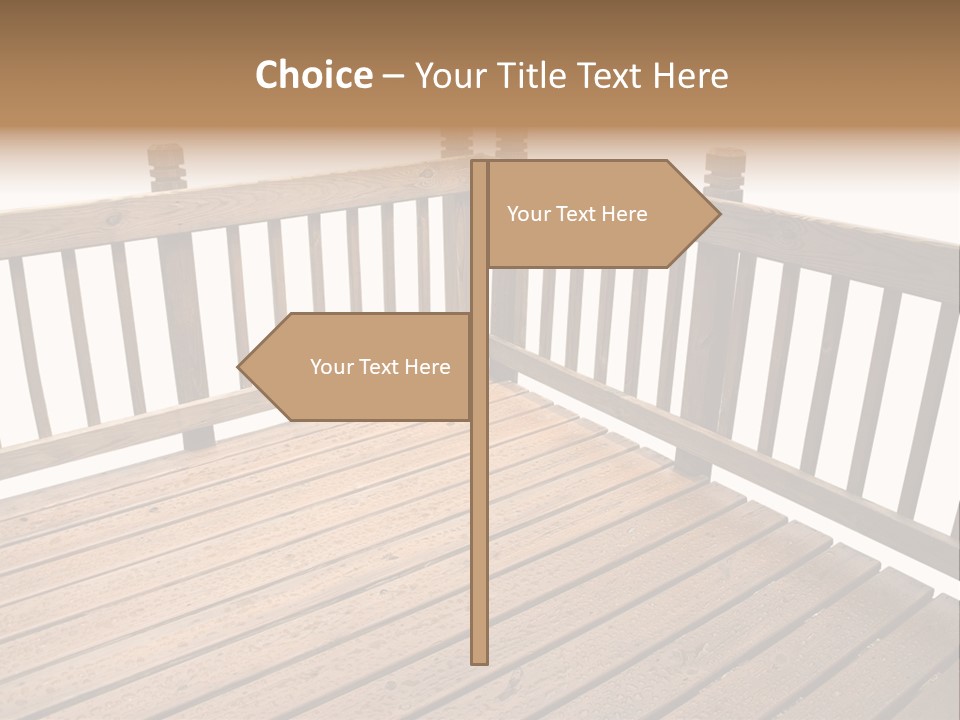 A Deck Isolated On A White Background PowerPoint Template