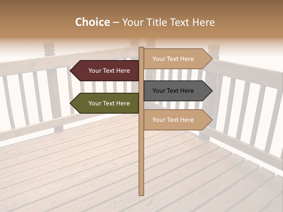 A Deck Isolated On A White Background PowerPoint Template