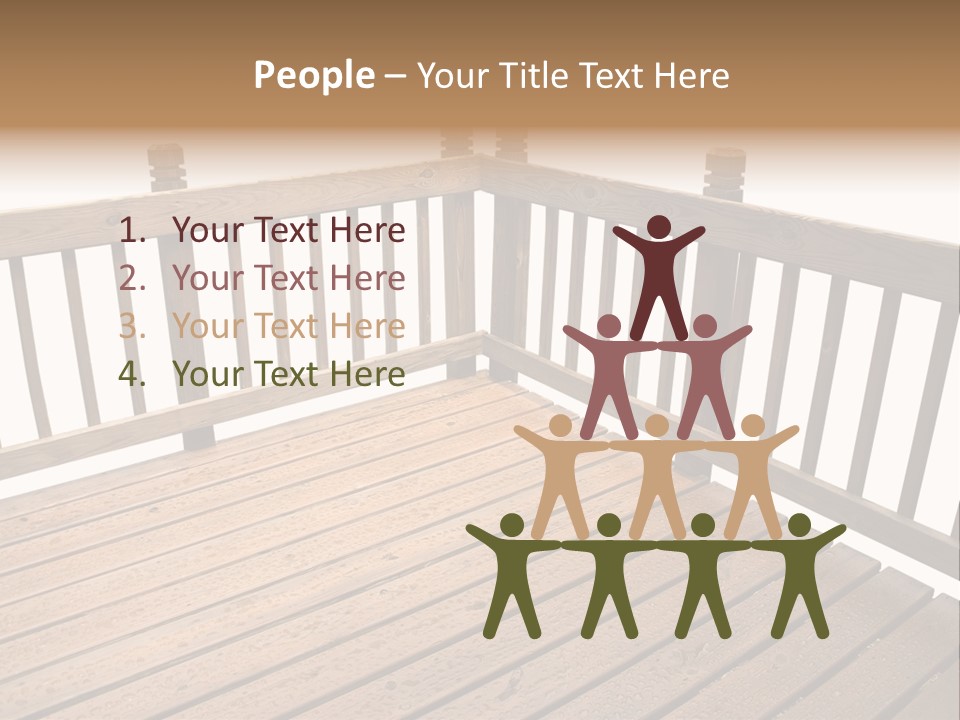 A Deck Isolated On A White Background PowerPoint Template