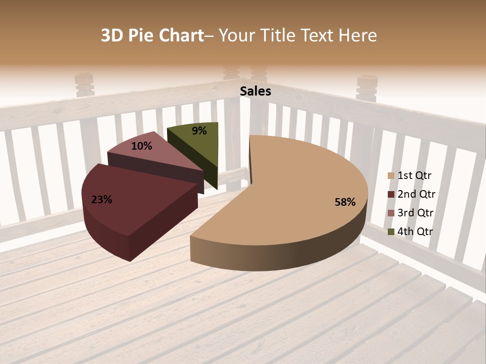 A Deck Isolated On A White Background PowerPoint Template