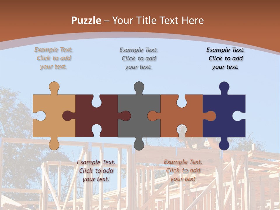 Workers On New Home Construction PowerPoint Template