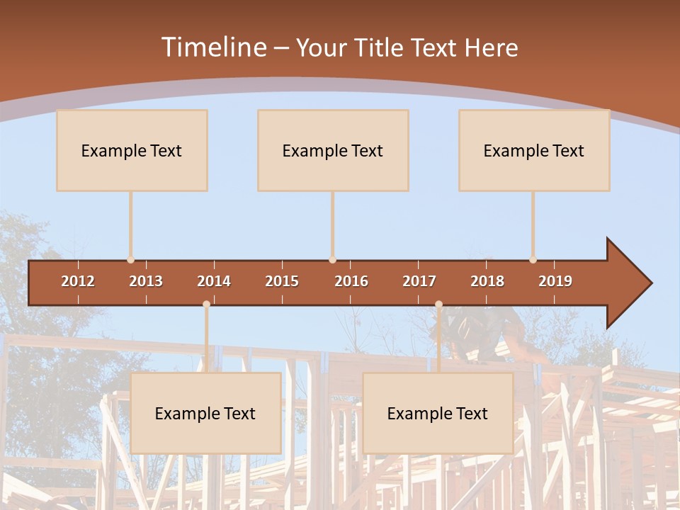 Workers On New Home Construction PowerPoint Template