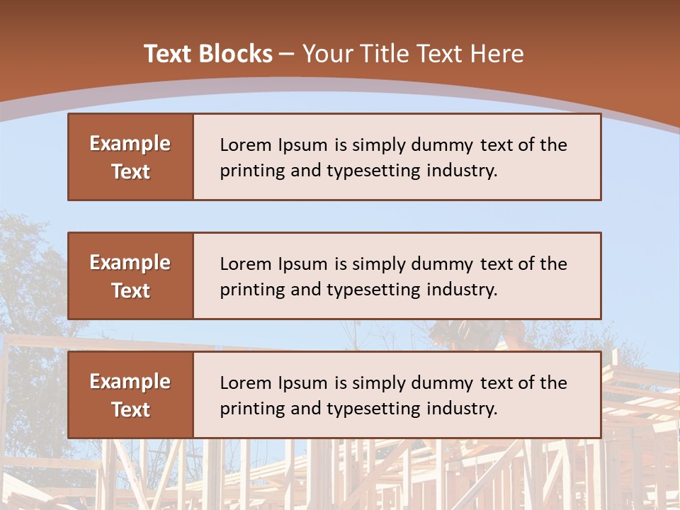 Workers On New Home Construction PowerPoint Template