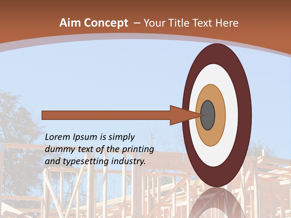 Workers On New Home Construction PowerPoint Template