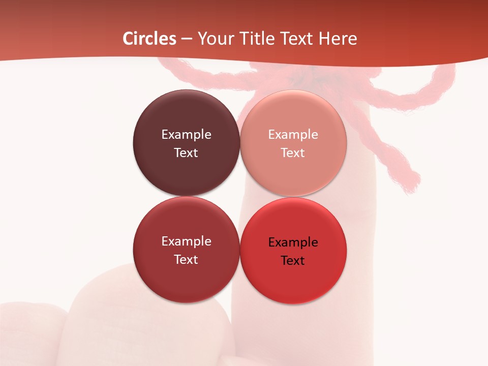 A Person Holding A Finger With A Red Bow On It PowerPoint Template