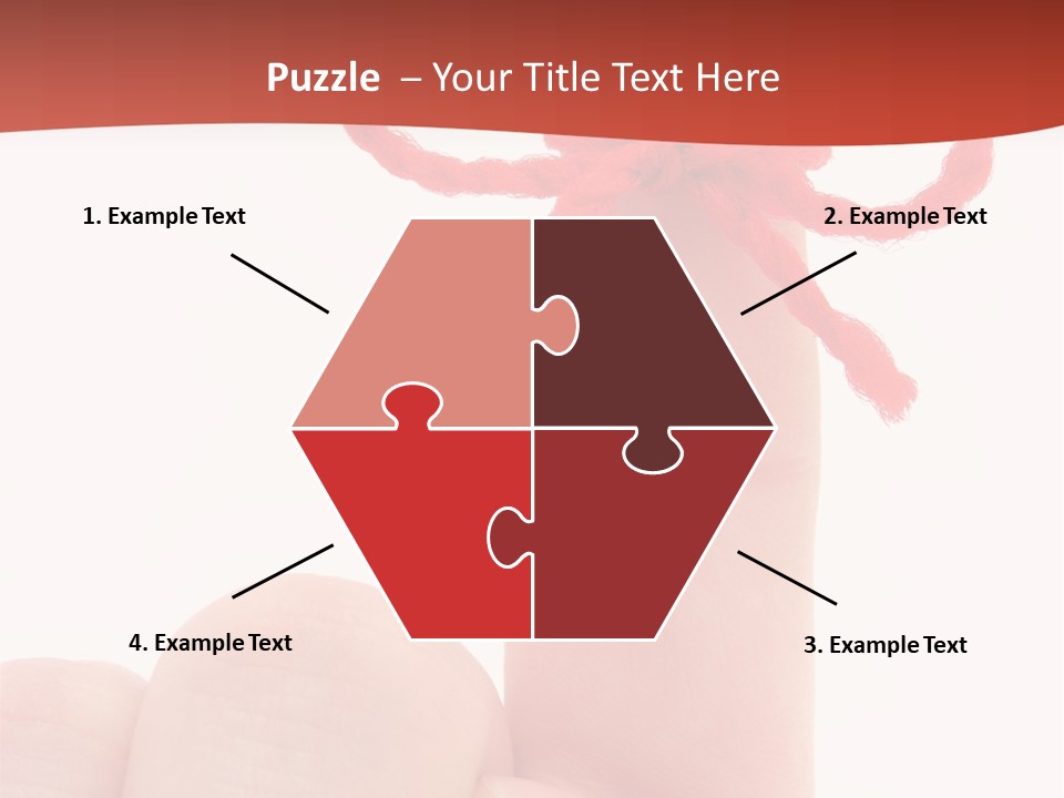 A Person Holding A Finger With A Red Bow On It PowerPoint Template