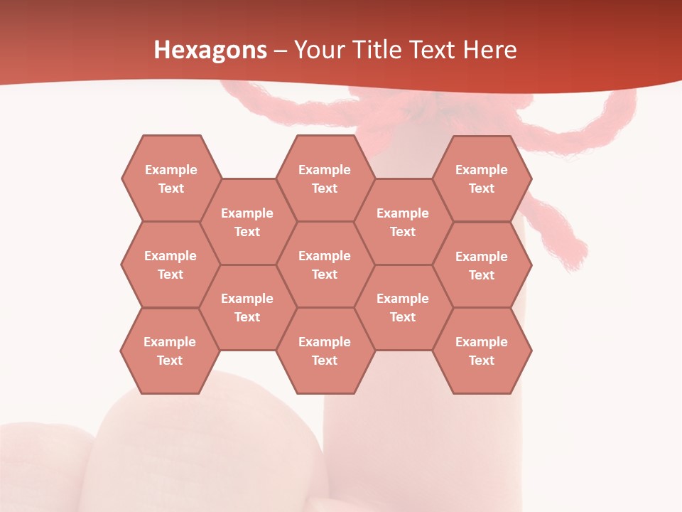 A Person Holding A Finger With A Red Bow On It PowerPoint Template