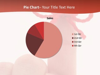 A Person Holding A Finger With A Red Bow On It PowerPoint Template