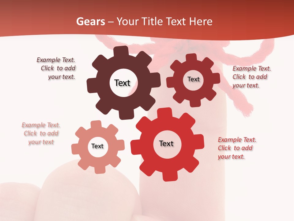 A Person Holding A Finger With A Red Bow On It PowerPoint Template