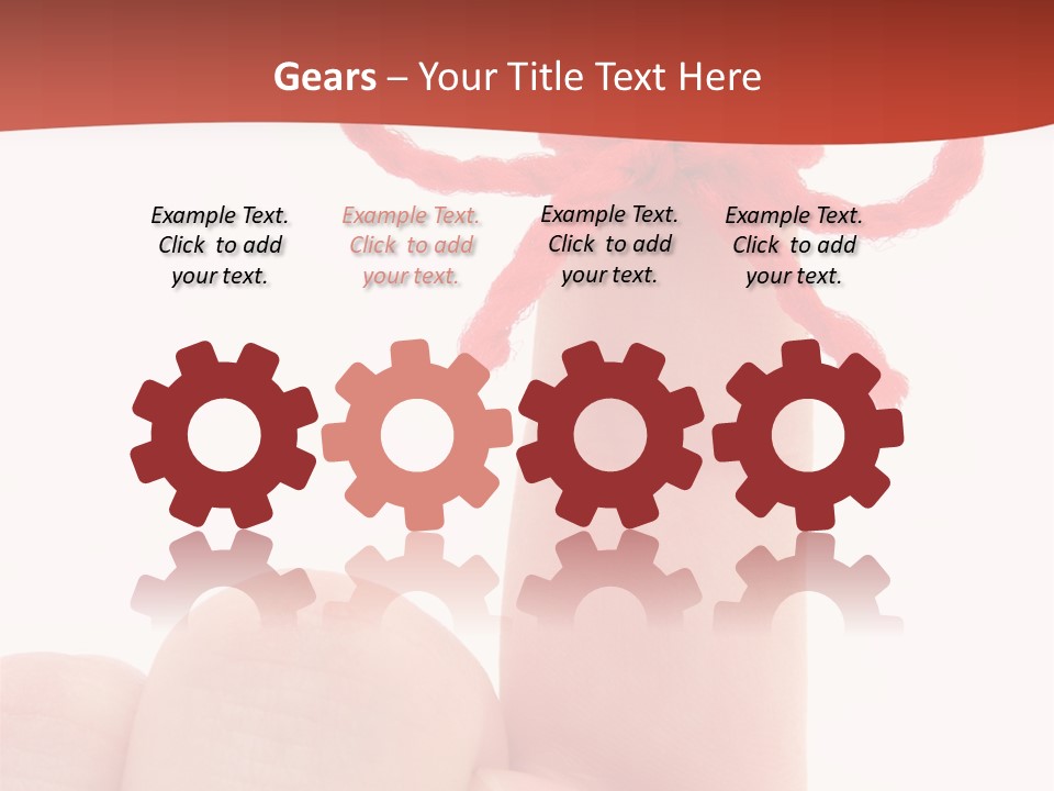 A Person Holding A Finger With A Red Bow On It PowerPoint Template