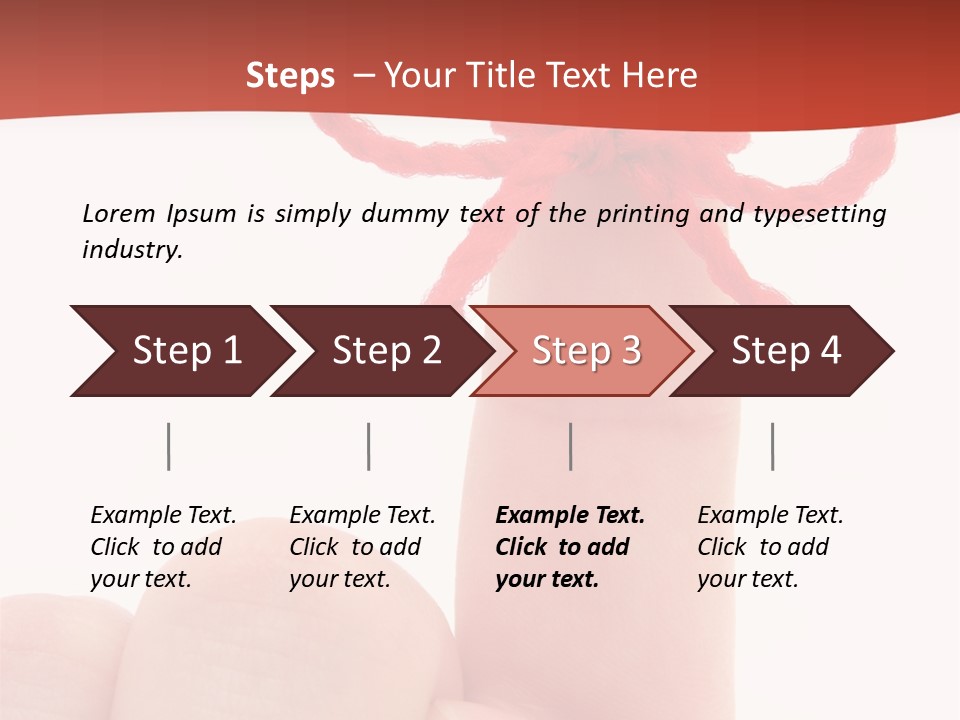 A Person Holding A Finger With A Red Bow On It PowerPoint Template