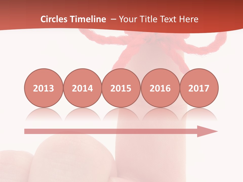 A Person Holding A Finger With A Red Bow On It PowerPoint Template