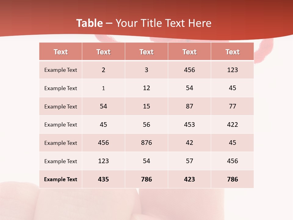 A Person Holding A Finger With A Red Bow On It PowerPoint Template