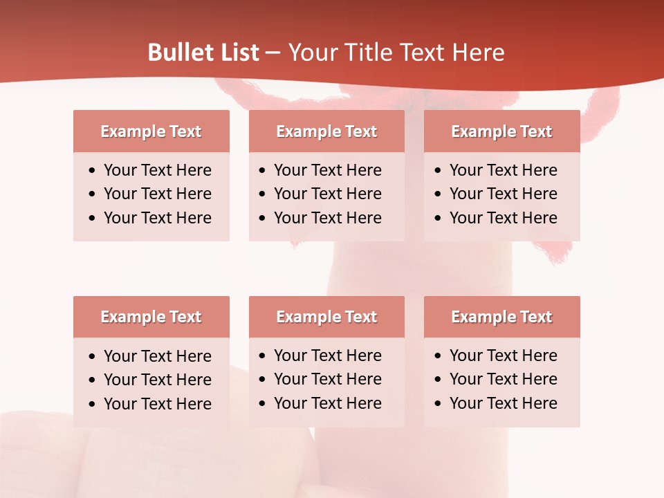 A Person Holding A Finger With A Red Bow On It PowerPoint Template