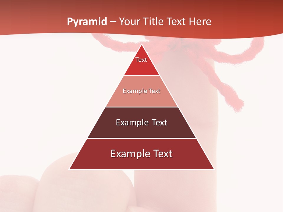 A Person Holding A Finger With A Red Bow On It PowerPoint Template