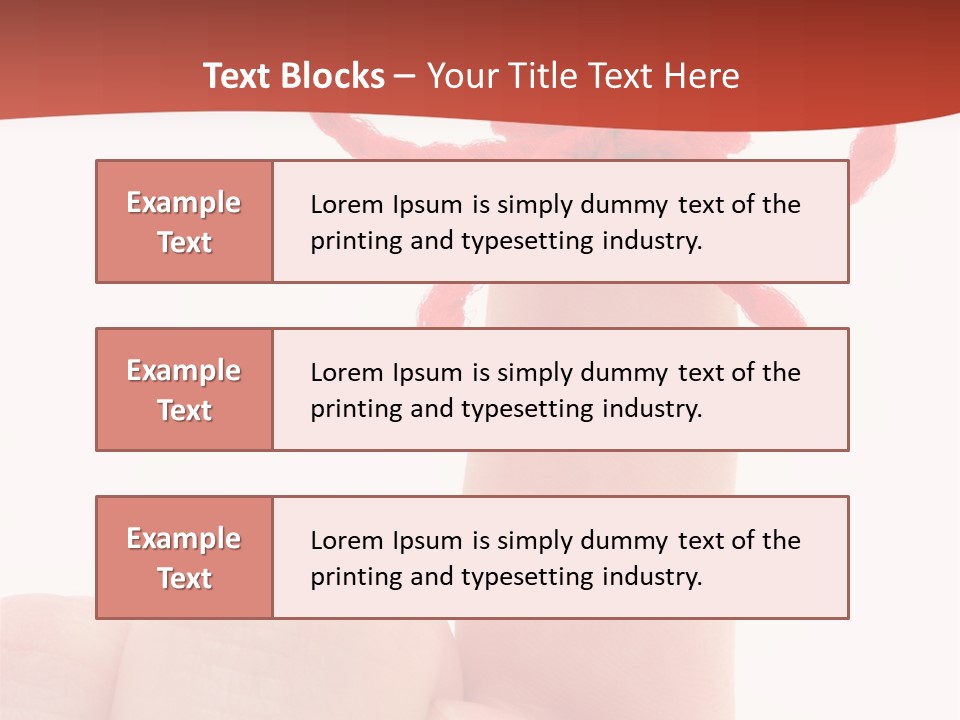 A Person Holding A Finger With A Red Bow On It PowerPoint Template
