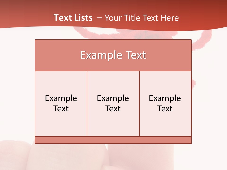 A Person Holding A Finger With A Red Bow On It PowerPoint Template