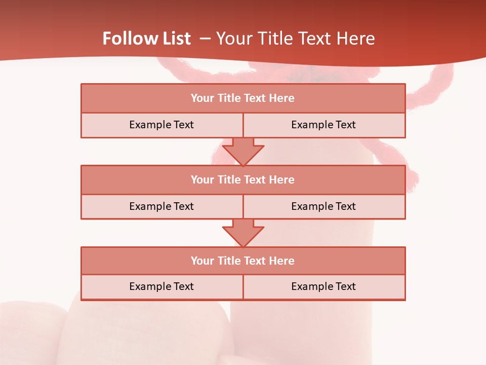 A Person Holding A Finger With A Red Bow On It PowerPoint Template