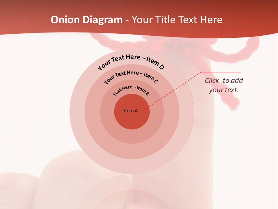 A Person Holding A Finger With A Red Bow On It PowerPoint Template