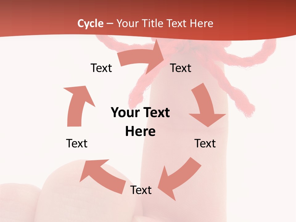 A Person Holding A Finger With A Red Bow On It PowerPoint Template