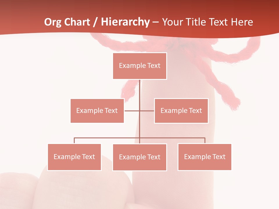 A Person Holding A Finger With A Red Bow On It PowerPoint Template