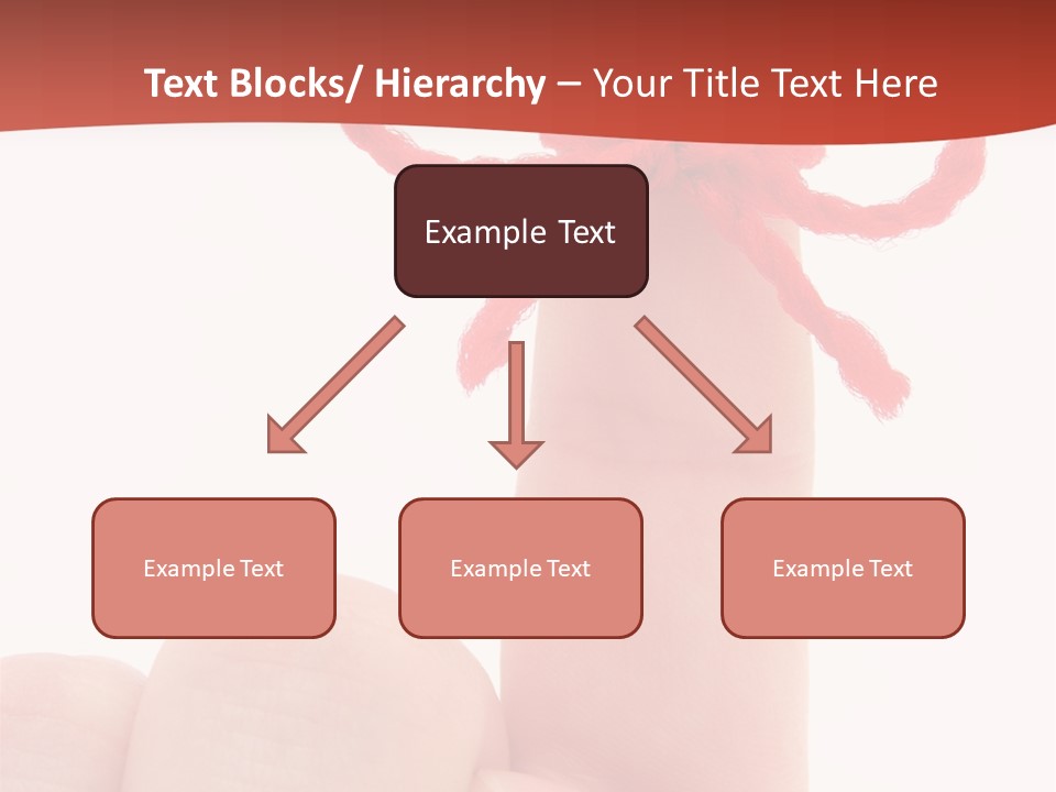 A Person Holding A Finger With A Red Bow On It PowerPoint Template