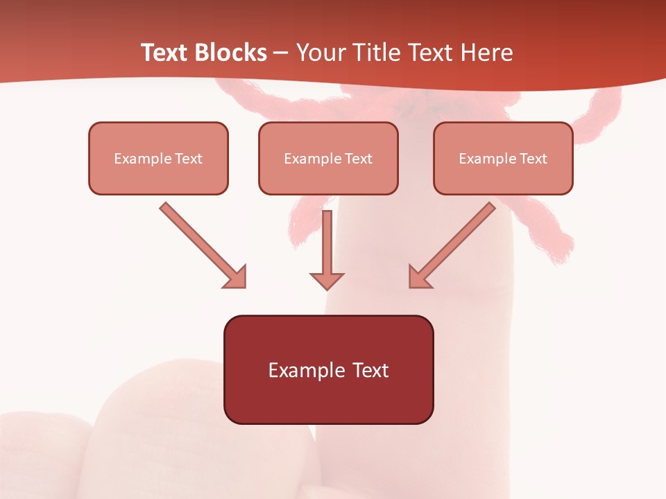 A Person Holding A Finger With A Red Bow On It PowerPoint Template