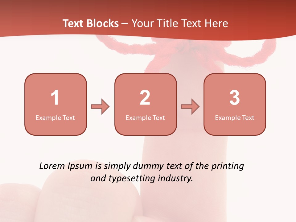 A Person Holding A Finger With A Red Bow On It PowerPoint Template