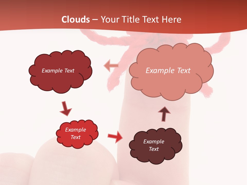 A Person Holding A Finger With A Red Bow On It PowerPoint Template