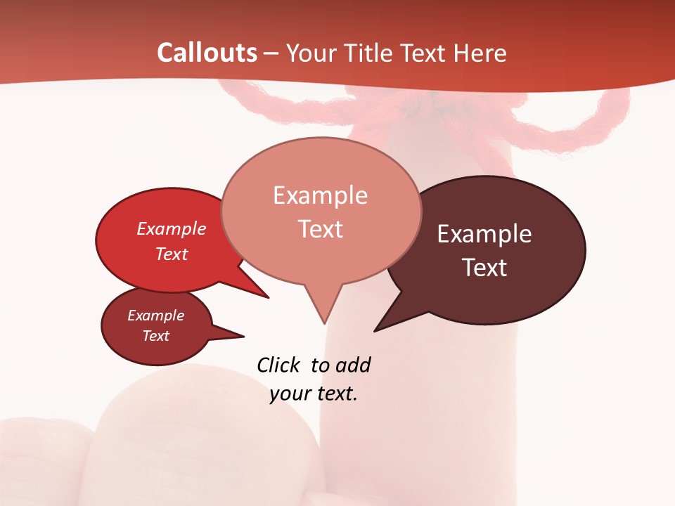 A Person Holding A Finger With A Red Bow On It PowerPoint Template