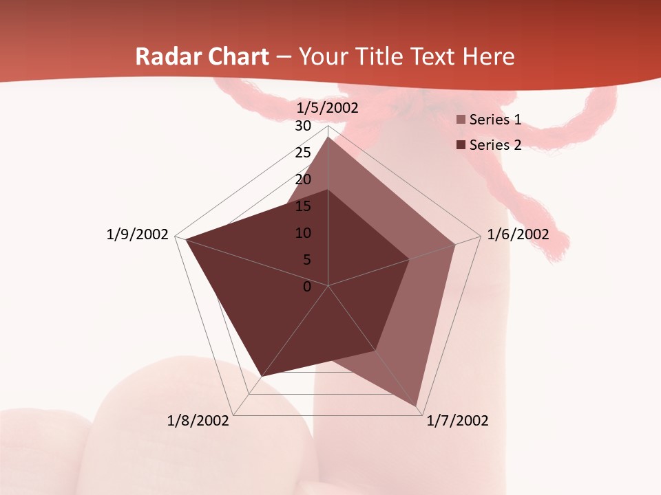 A Person Holding A Finger With A Red Bow On It PowerPoint Template