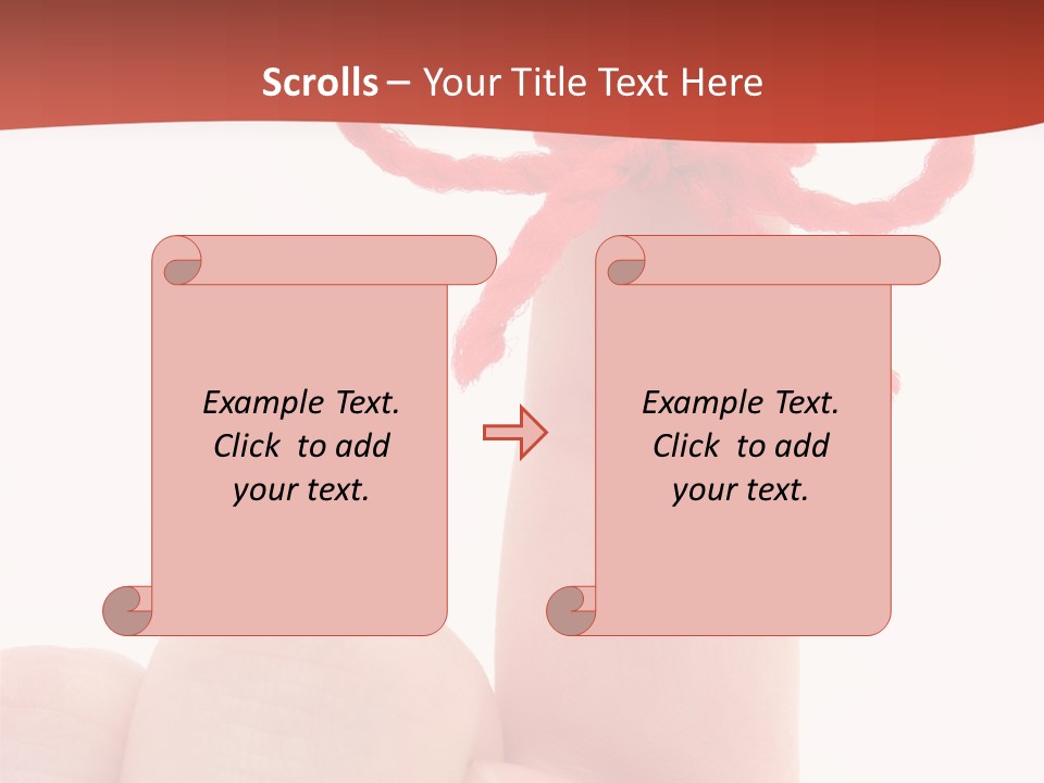 A Person Holding A Finger With A Red Bow On It PowerPoint Template