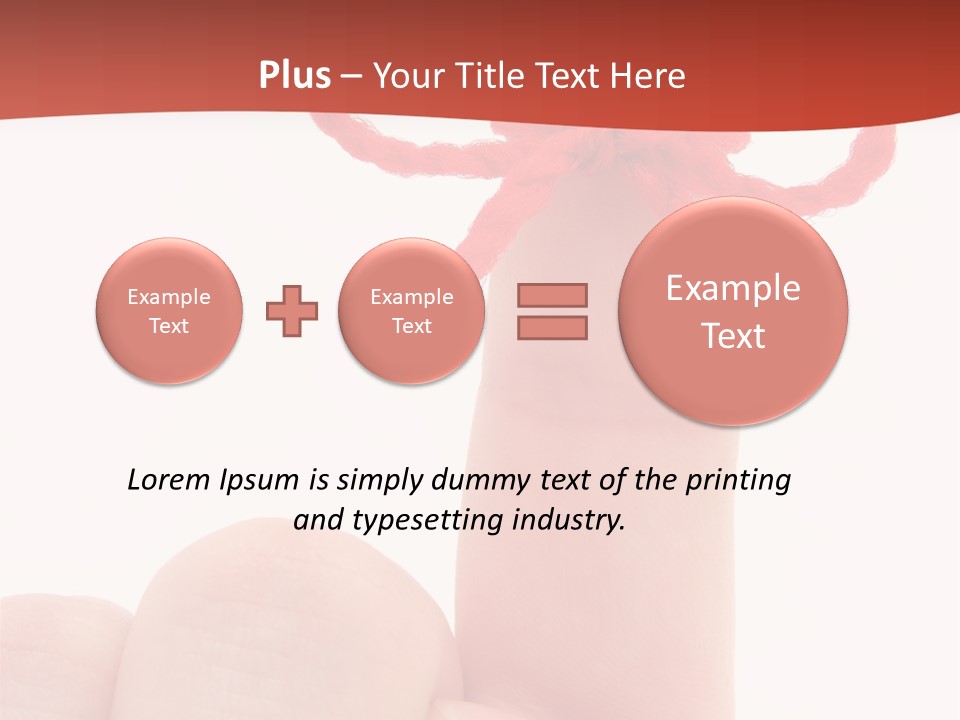 A Person Holding A Finger With A Red Bow On It PowerPoint Template