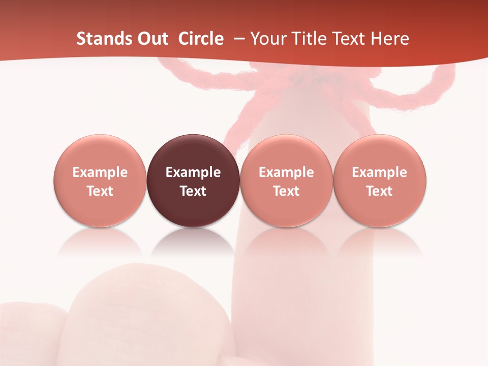 A Person Holding A Finger With A Red Bow On It PowerPoint Template