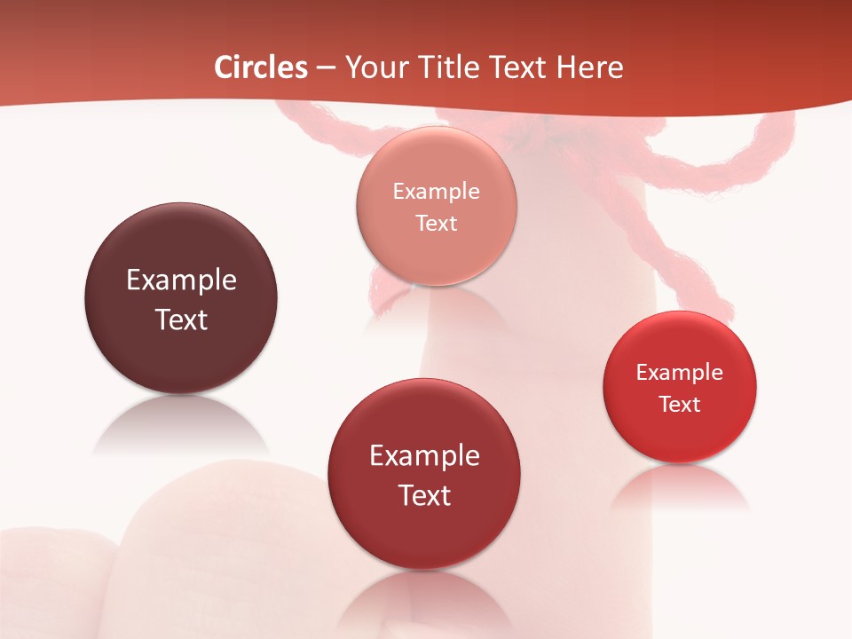 A Person Holding A Finger With A Red Bow On It PowerPoint Template