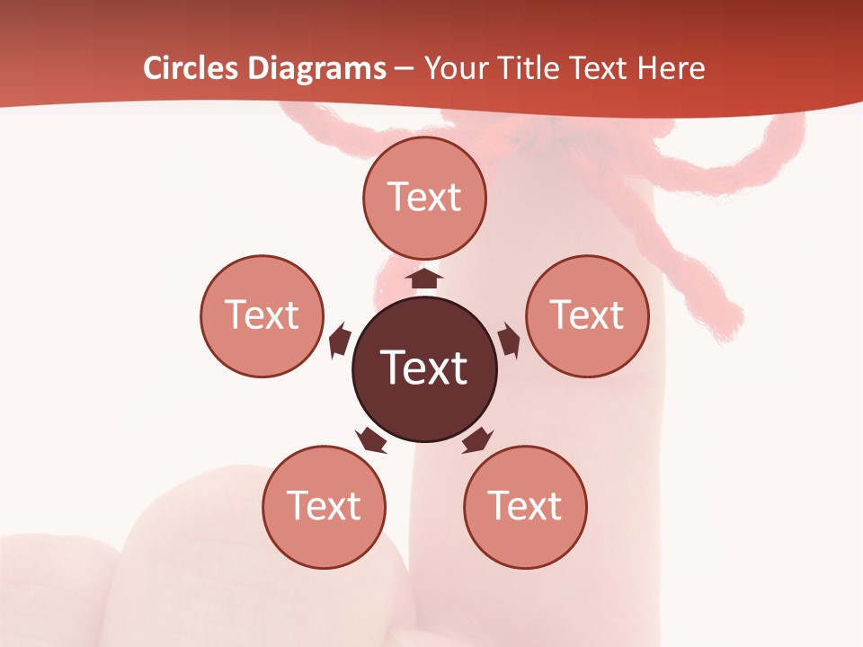 A Person Holding A Finger With A Red Bow On It PowerPoint Template