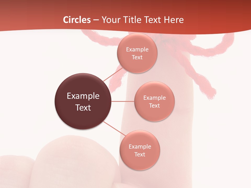 A Person Holding A Finger With A Red Bow On It PowerPoint Template