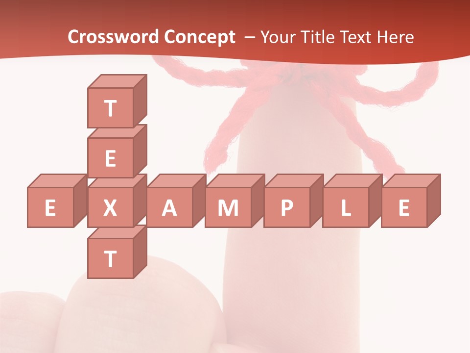 A Person Holding A Finger With A Red Bow On It PowerPoint Template