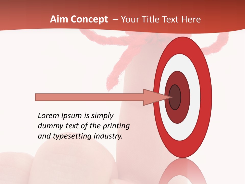 A Person Holding A Finger With A Red Bow On It PowerPoint Template