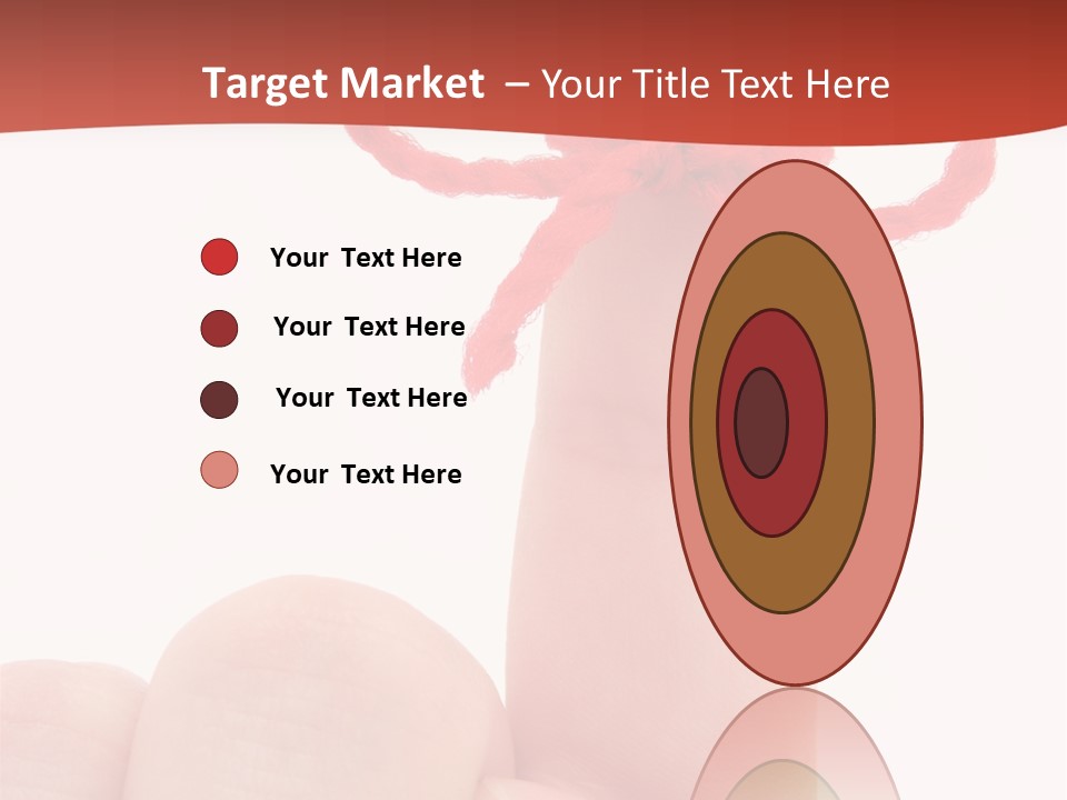 A Person Holding A Finger With A Red Bow On It PowerPoint Template