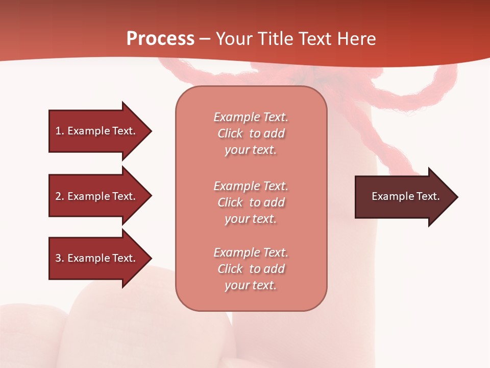 A Person Holding A Finger With A Red Bow On It PowerPoint Template